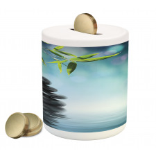 Flower Spa Stones Piggy Bank