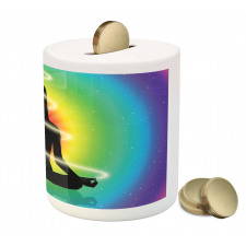 Concentric Rainbow Color Piggy Bank