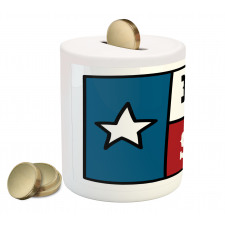 State Flag Design Piggy Bank