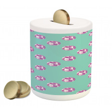 Realistic Gem Pattern Piggy Bank