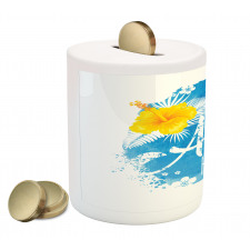 Abstract Buds and Blossoms Piggy Bank