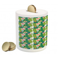 Banana Leaves Hawaii Piggy Bank