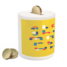 Geometric Small Letters Piggy Bank