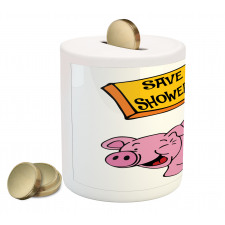 Save Time Shower Quick Piggy Piggy Bank