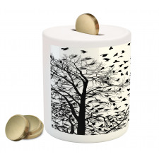 Flying Birds Tree Piggy Bank