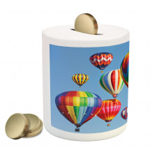 Colorful Air Travel Piggy Bank