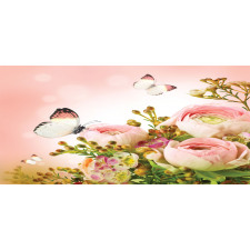 Blossoming Feminine Roses Piggy Bank