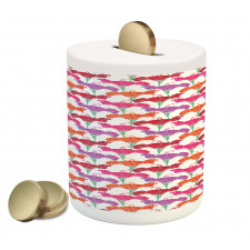 Romantic Petals Design Piggy Bank