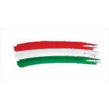 Hungarian Flag Brush Colors Piggy Bank