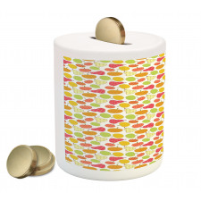 Abstract Ornamental Fruits Piggy Bank