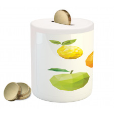 Geometric Poly Art Fresh Food Piggy Bank