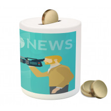 Cameraman and Reporter Piggy Bank