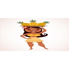 Tropical Girl Pineapples Piggy Bank