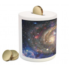 Cosmic Sky Color Transitions Piggy Bank