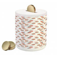 Circular Shapes and Strokes Piggy Bank