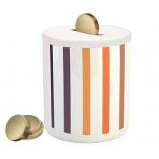 Vertical Pattern Stripes Piggy Bank