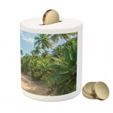 Wild Tropical Beach Piggy Bank