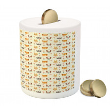 Floral Animals Piggy Bank