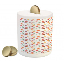 Autumn Vibes Pattern Piggy Bank