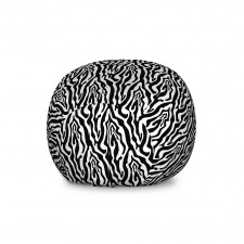 Modern Pelüş Oyuncak Çuvalı Absürt Soyut Tasarım Zebra Çizgili Deseni