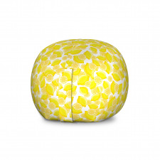 Limon Pelüş Oyuncak Çuvalı Yaz Temasında Ekşi Meyveli Limonata Deseni