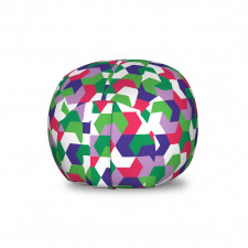 Geometrik Pelüş Oyuncak Çuvalı Rengarenk Mozaik Şekilli