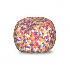 Geometrik Pelüş Oyuncak Çuvalı Rengarenk Mozaik Desenli