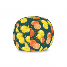 Meyve Pelüş Oyuncak Çuvalı Sanatsal Limon ve Portakal Düzensiz Puantiye