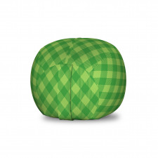 İrlanda Pelüş Oyuncak Çuvalı Yeşil Pötikareli Kumaş