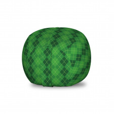 İrlanda Pelüş Oyuncak Çuvalı Yeşil Dörtgenli