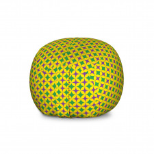 Rengarenk Pelüş Oyuncak Çuvalı Sarı Mor Yeşil Daire