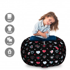 Kalpli Pelüş Oyuncak Çuvalı İçi Farklı Süslemeli Sevgi Sembolleri Model