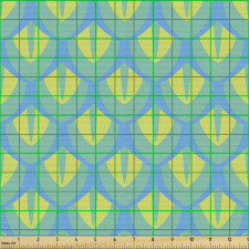 Soyut Parça Kumaş Pastel Tonlarda İç İçe geçmiş Oval Formlar