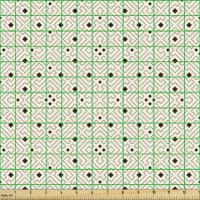 Geometrik Parça Kumaş Labirent Dörtgenler