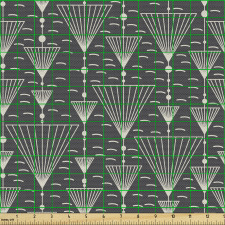 Geometrik Parça Kumaş Çizgili Üçgen Desenli