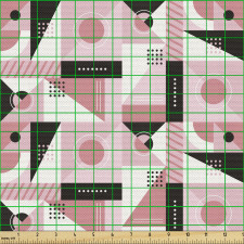 Fraktal Parça Kumaş Geometrik Şekillerden Oluşan Soyut Desenler