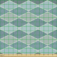 Geometrik Parça Kumaş İçi Noktalarla Doldurulmuş Dörtgenler