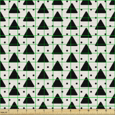 Geometrik Parça Kumaş Noktalarla Süslenmiş Tekrarlanan Üçgenler