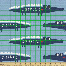 Hayvanlar Parça Kumaş Noktalarla Benekli Yatay  Timsah Tasarımı