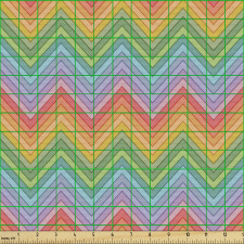 Geometrik Parça Kumaş Tekrarlanmış Göz Alıcı Paralel Zikzaklar