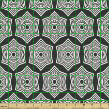 Geometrik Parça Kumaş Daireler İçerisinde Tekrarlanmış Şekiller