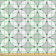 Geometrik Parça Kumaş İç İçe Geçmiş Zincire Benzeyen Halkalar