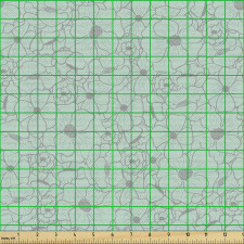 Botanik Parça Kumaş Sık Tekrarlanmış Soluk Renkli Çiçekler