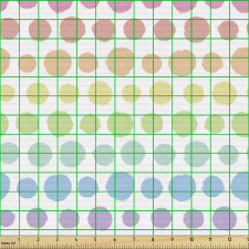 Benek Parça Kumaş Beyaz Arka Plan Üzerine Rengarenk Noktalar