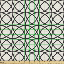 Geometrik Parça Kumaş İç İçe Tekrarlanmış Halkalar ve Şekiller