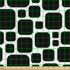Geometrik Parça Kumaş Sade Fon Üzerine İrili Ufaklı Kareler
