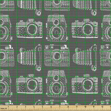 Kamera Parça Kumaş Tekrarlanmış Nostaljik Fotoğraf Makineleri