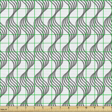Geometrik Parça Kumaş Karakalem Tekrarlanmış Çizgilerle Örüntü