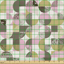 Geometrik Parça Kumaş Karelere Bölünmüş Rengarenk Desenler