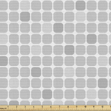 Geometrik Parça Kumaş Köşeleri Dairesel Tekrarlayan Kareli Afiş